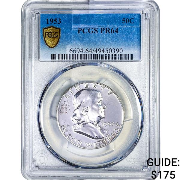 1953 Franklin Half Dollar PCGS PR64