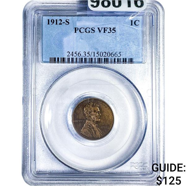 1912-S Wheat Cent PCGS VF35