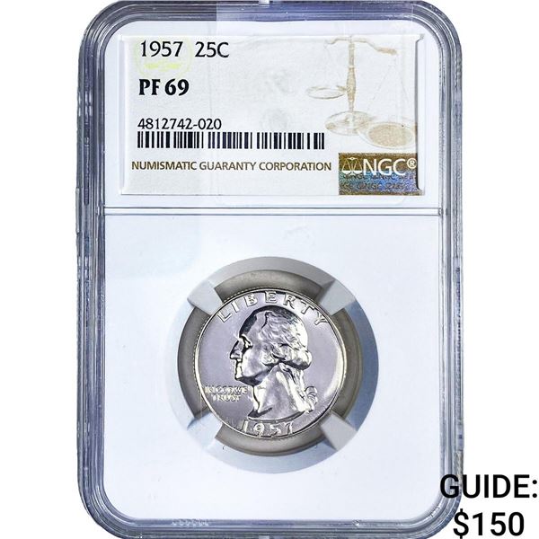 1957 Washington Silver Quarter NGC PF69