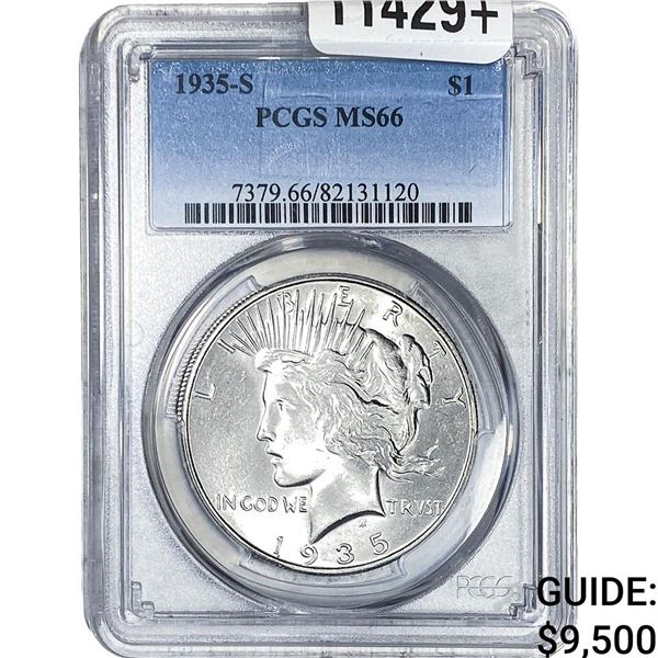 1935-S Silver Peace Dollar PCGS MS66