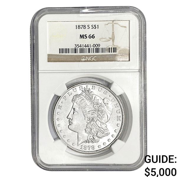 1878-S Morgan Silver Dollar NGC MS66