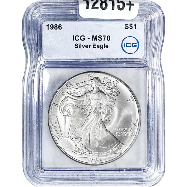 1986 Silver Eagle ICG MS70
