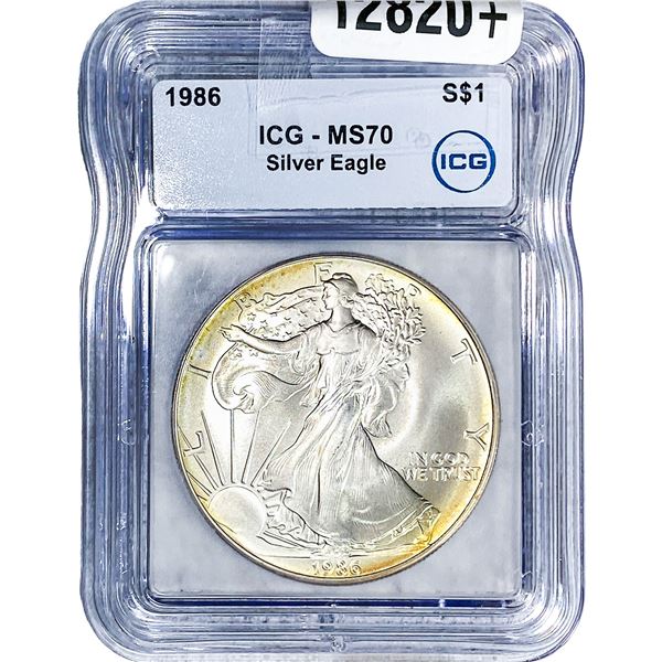 1986 Silver Eagle ICG MS70