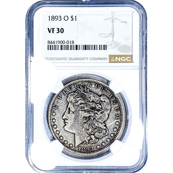 1893-O Morgan Silver Dollar NGC VF30