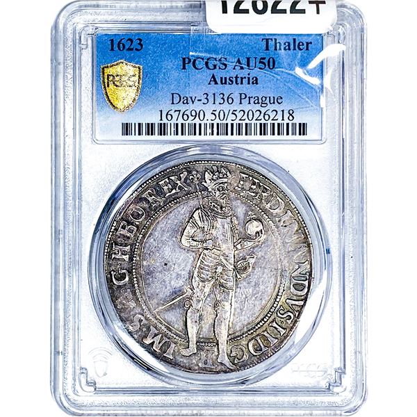 1623 Austria Silver Thaler DAV-3136 Prague AU50