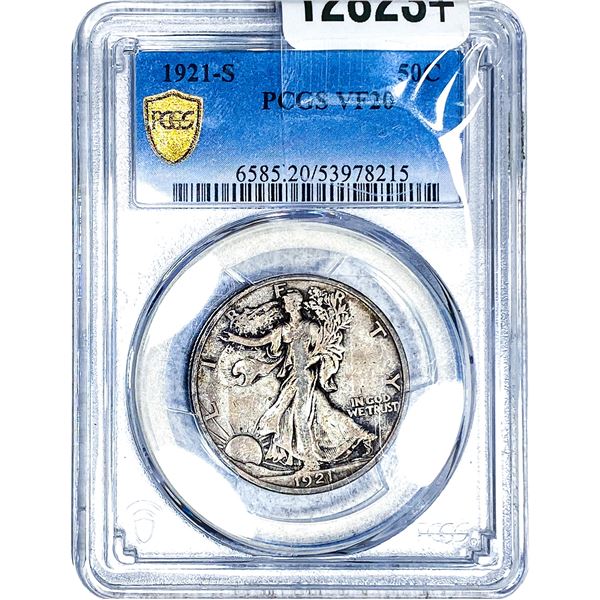 1921-S Walking Liberty Half Dollar PCGS VF20