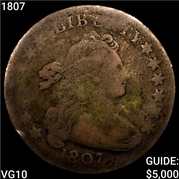 1807 Draped Bust Dime NICELY CIRCULATED