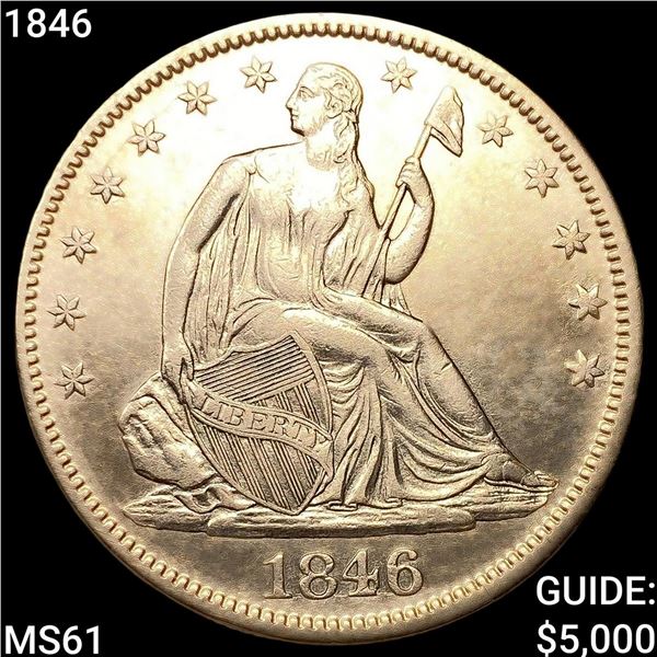 1846 Seated Liberty Half Dollar UNCIRCULATED