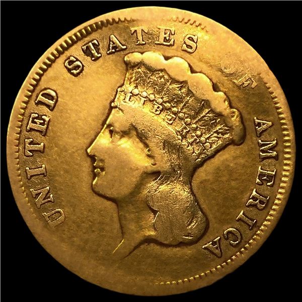 1857-S $3 Gold Piece