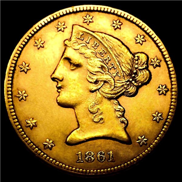 1861 $5 Gold Half Eagle