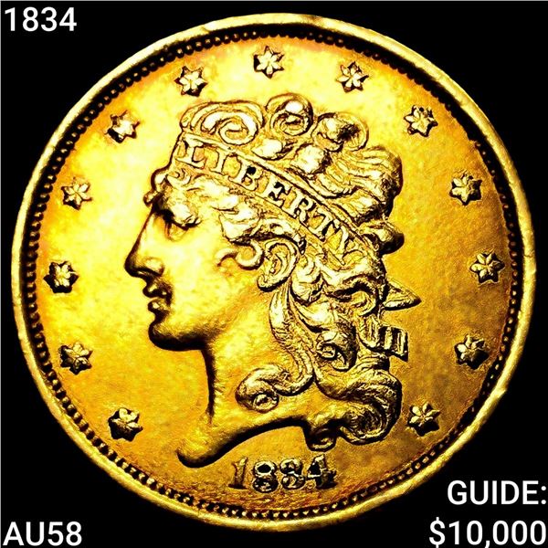 1834 $5 Gold Half Eagle