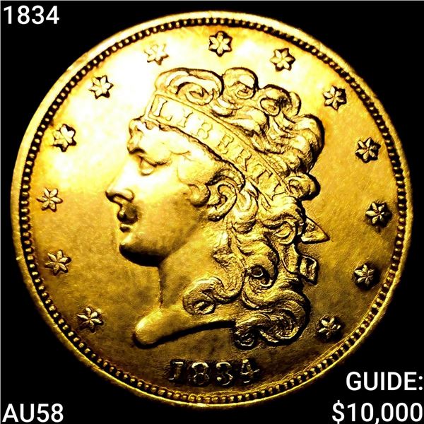 1834 $5 Gold Half Eagle