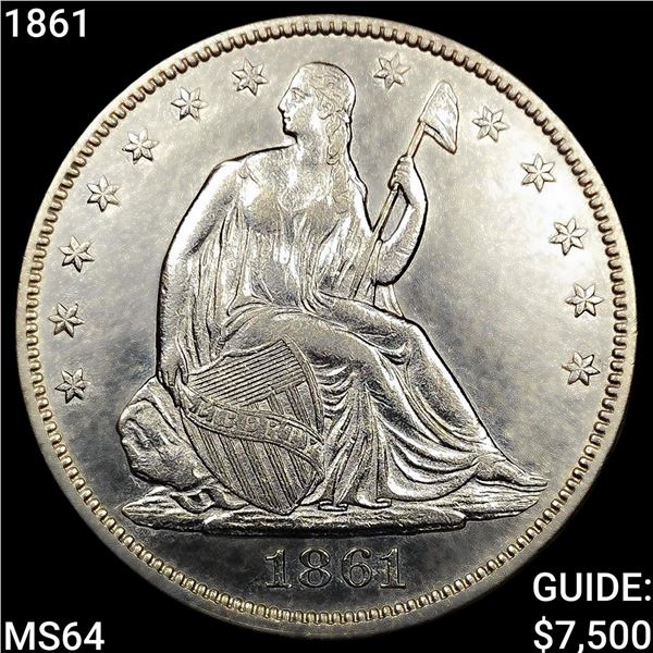 1861 Seated Liberty Half Dollar