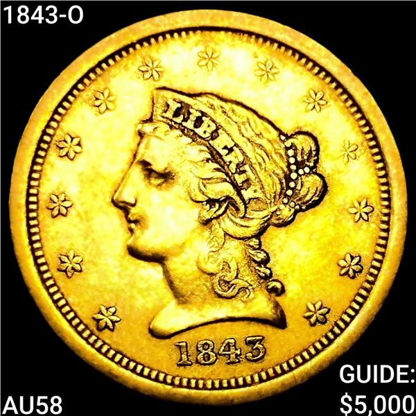1843-O $2.50 Gold Quarter Eagle