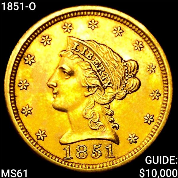 1851-O $2.50 Gold Quarter Eagle