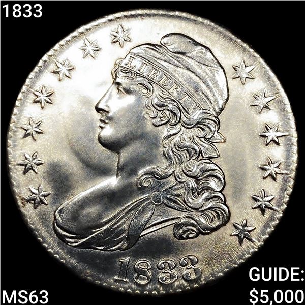1833 Capped Bust Half Dollar