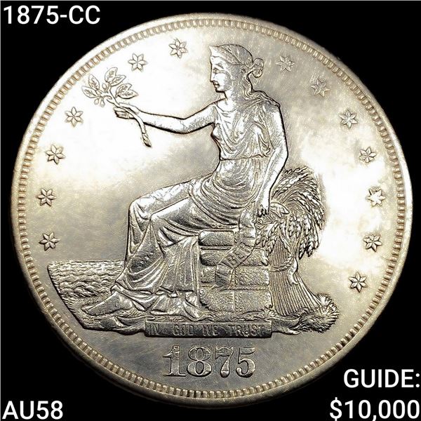 1875-CC Silver Trade Dollar