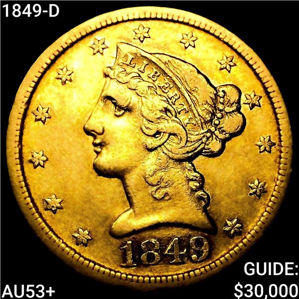 1849-D $5 Gold Half Eagle