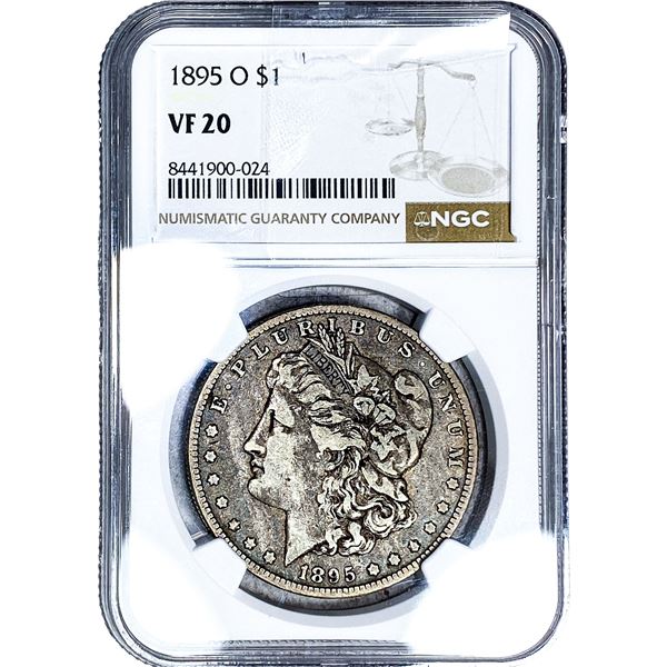 1895-O Morgan Silver Dollar NGC VF20