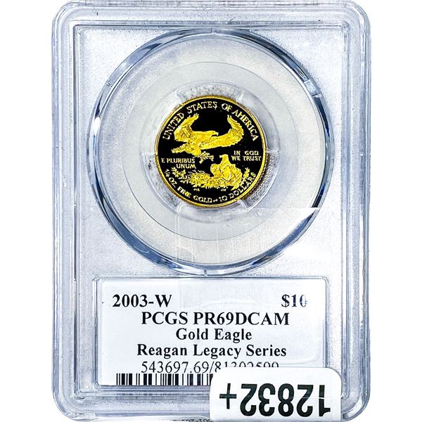 2003-W $10 Gold Eagle 1/4oz AGW PCGS PR69 DCAM