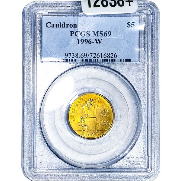 1996-W $5 Gold Eagle Cauldron 1/4oz AGW PCGS MS69