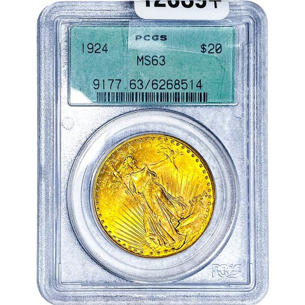 1924 $20 Gold Double Eagle PCGS MS63