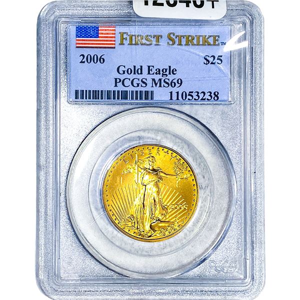 2006 $25 Gold Eagle 1/2oz AGW PCGS MS69