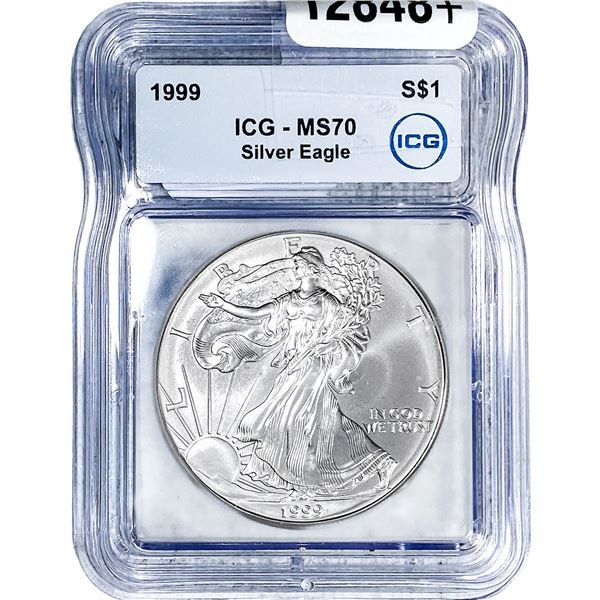 1999 Silver Eagle PCGS MS70