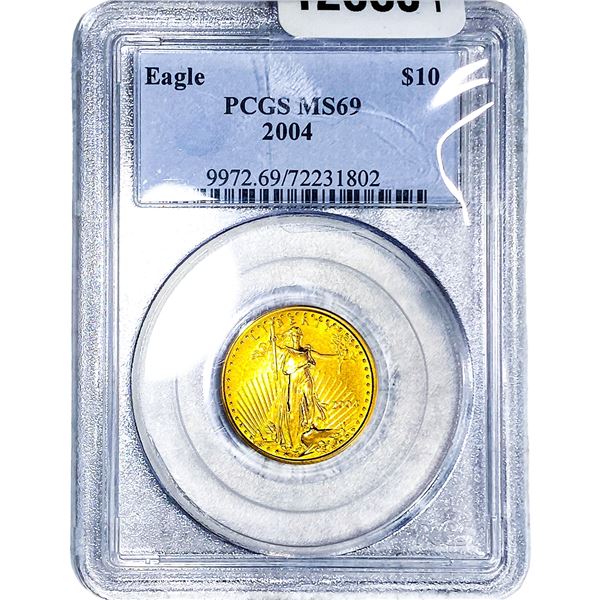 2004 $10 Gold Eagle 1/4oz AGW PCGS MS69