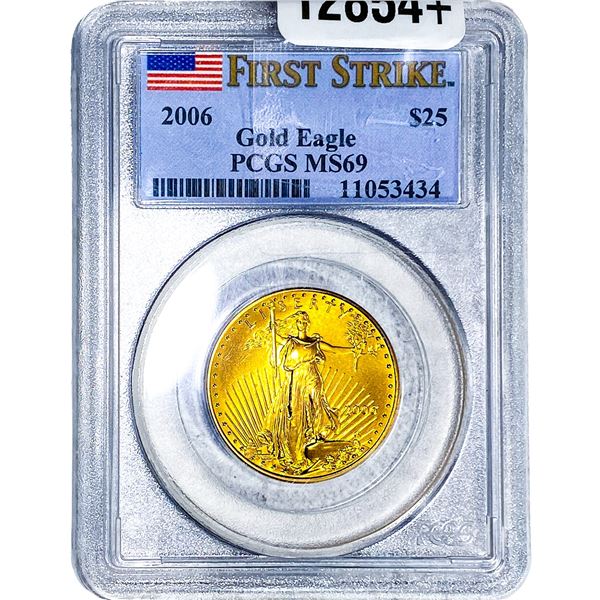 2006 $25 Gold Eagle 1/2oz AGW PCGS MS69