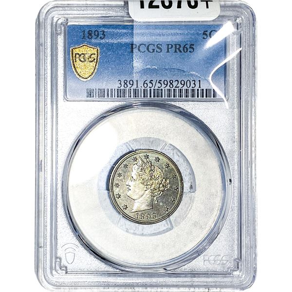 1893 Liberty Victory Nickel PCGS PR65