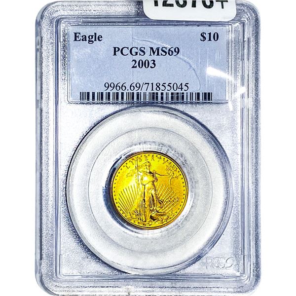 2003 $10 Gold Eagle 1/4oz AGW PCGS MS69