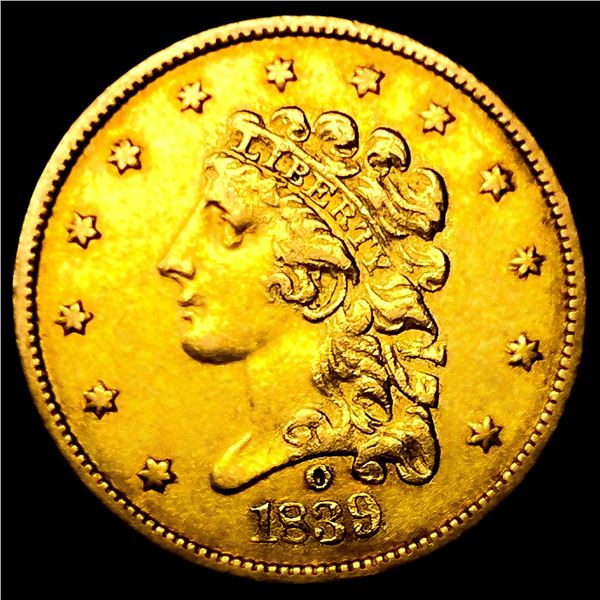 1839-O $2.50 Gold Quarter Eagle NEARLY UNCIRCULATED