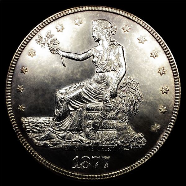 1877-S Silver Trade Dollar GEM BU PL