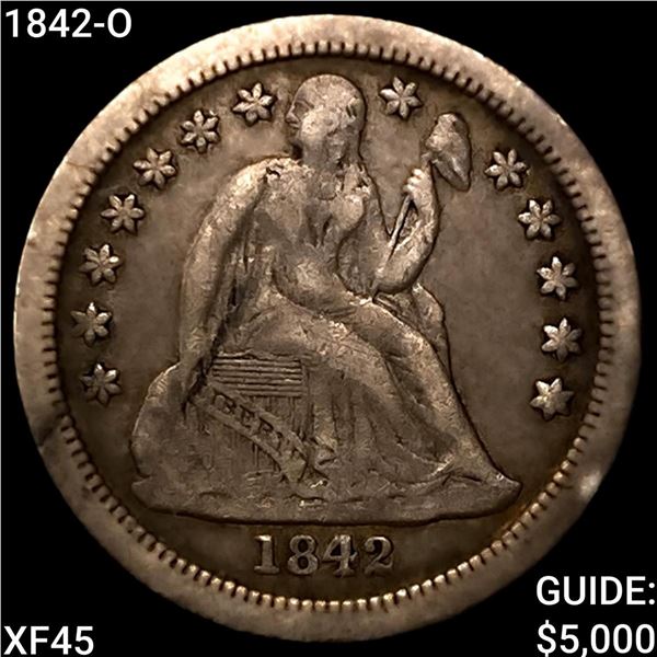 1842-O Seated Liberty Dime NEARLY UNCIRCULATED