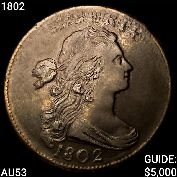 1802 Draped Bust Large Cent CLOSELY UNCIRCULATED