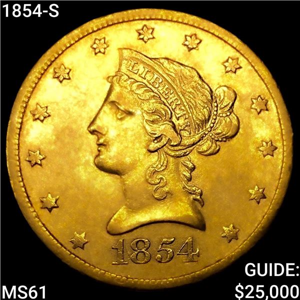 1854-S $10 Gold Eagle UNCIRCULATED