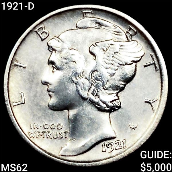 1921-D Mercury Dime UNCIRCULATED