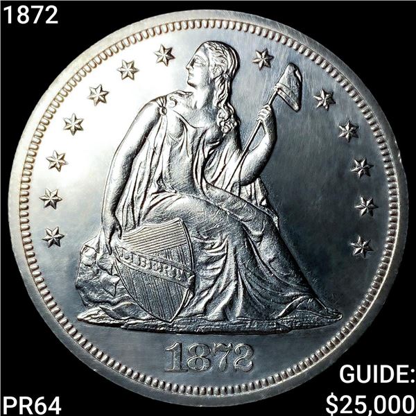 1872 Seated Liberty Dollar GEM PROOF