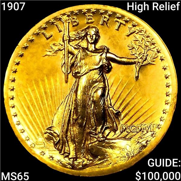 1907 High Relief $20 Gold Double Eagle