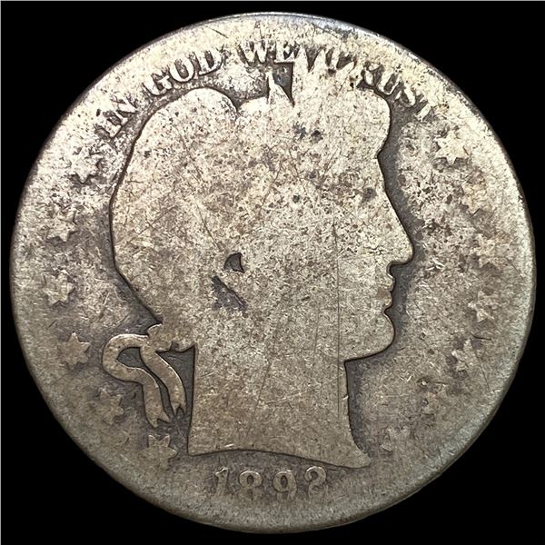1892 Silver Barber Half Dollar NICELY  CIRCULATED