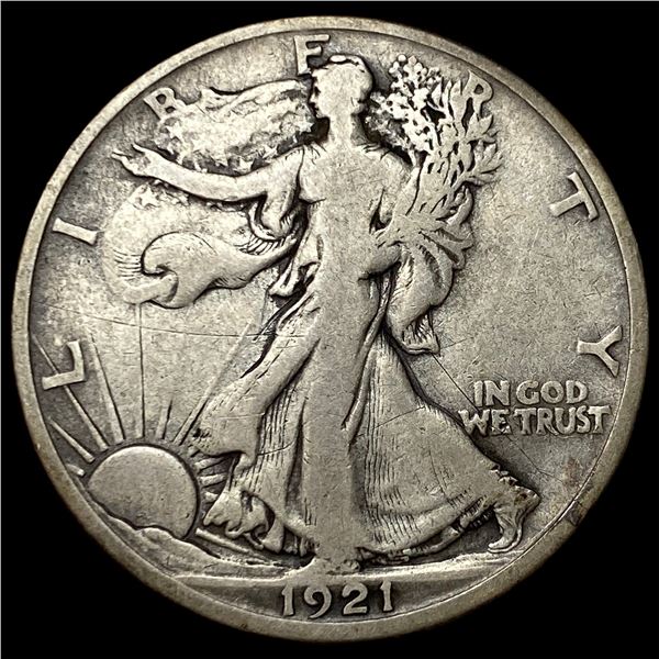 1921-D Silver Walking Liberty Half Dollar  LIGHTLY CIRCULATED