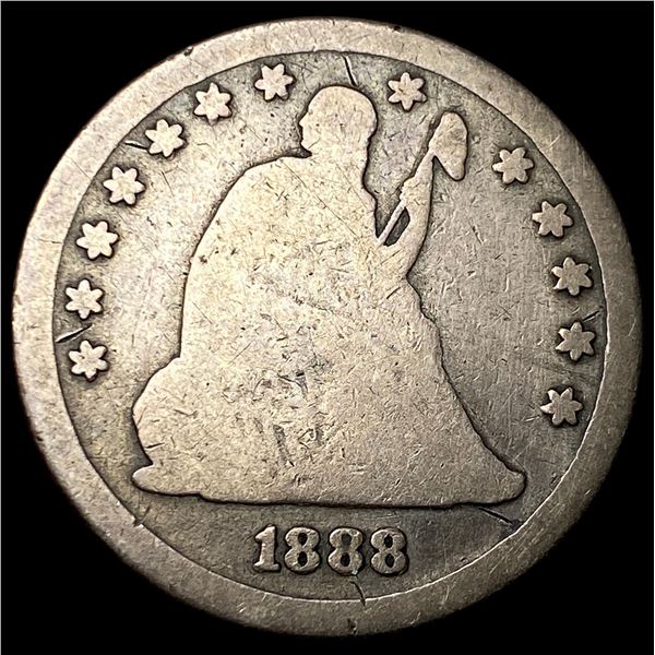 1888-S Silver Seated Liberty Quarter NICELY  CIRCULATED