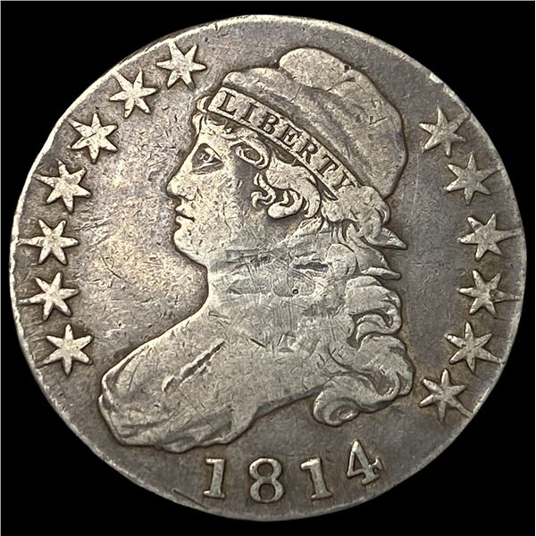 1814 Capped Bust Half Dollar LIGHTLY  CIRCULATED