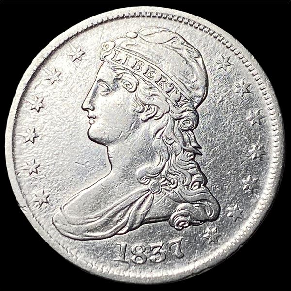 1837 Capped Bust Half Dollar CLOSELY  UNCIRCULATED