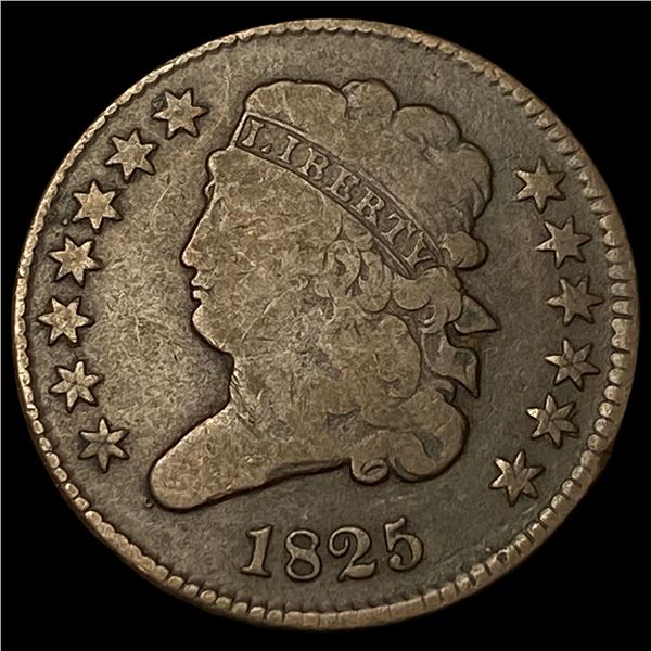 1825 Classic Head Half Cent NICELY CIRCULATED