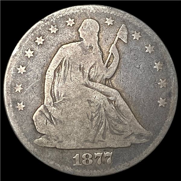 1877-S Seated Liberty Half Dollar NICELY  CIRCULATED
