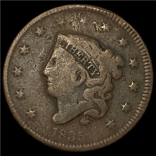 1835 Coronet Head Large Cent NICELY  CIRCULATED