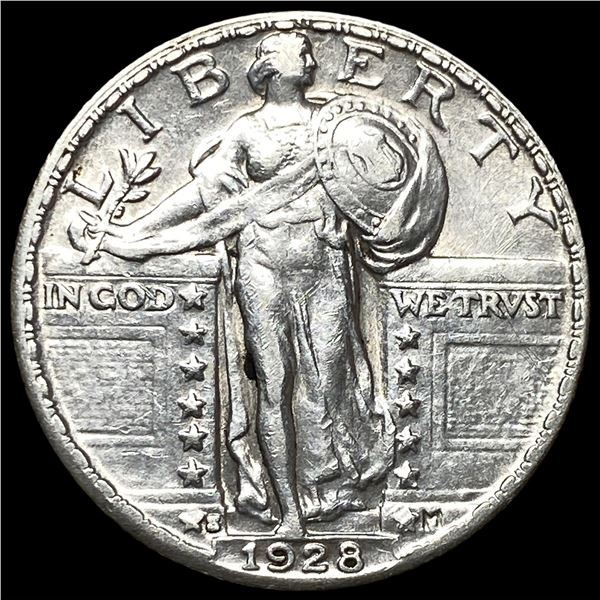 1928-S Silver Standing Liberty Quarter CHOICE  AU
