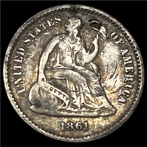 1861 Silver Half Dime LIGHTLY CIRCULATED
